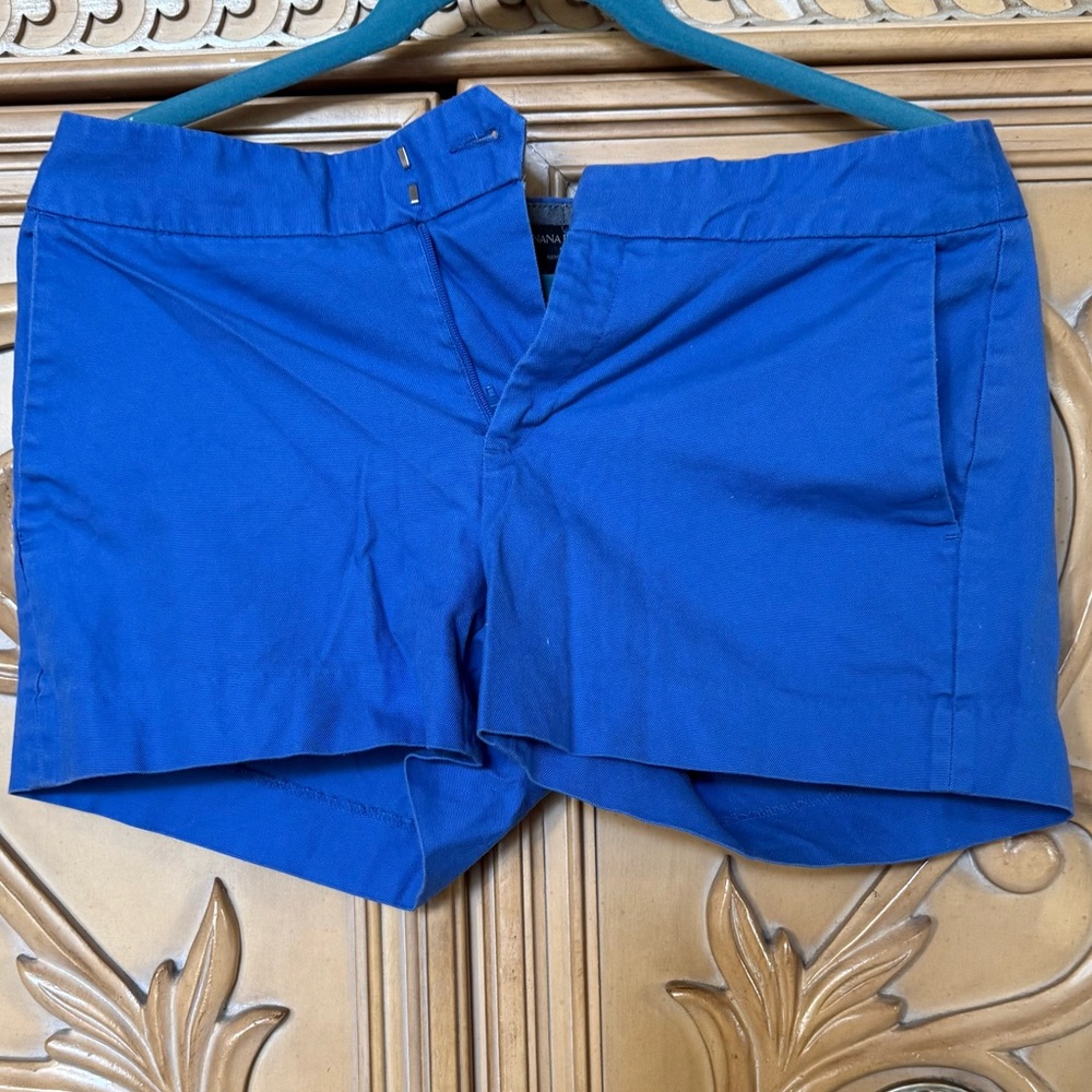 Banana Republic Royal Blue High-Waist Tailored Shorts pockets in front guc sz 4